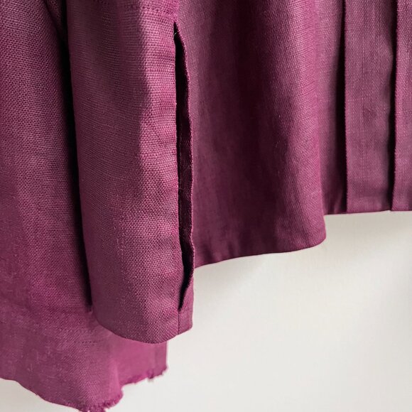 Kenzo Paris Deep Purple Linen Button Top - Picture 6 of 10